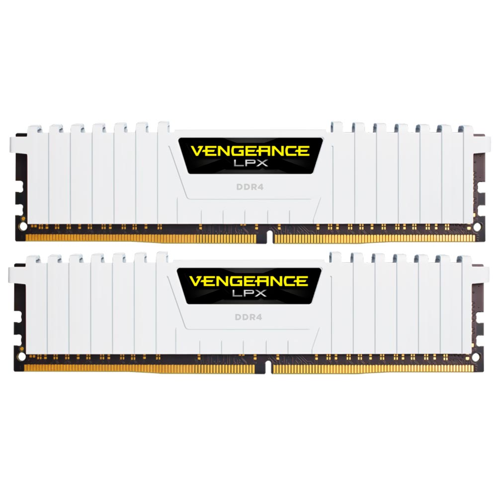 Memória RAM Corsair Vengeance LPX DDR4 16GB (2x8GB) 3200MHz - Branco (CMK16GX4M2E3200C16W)