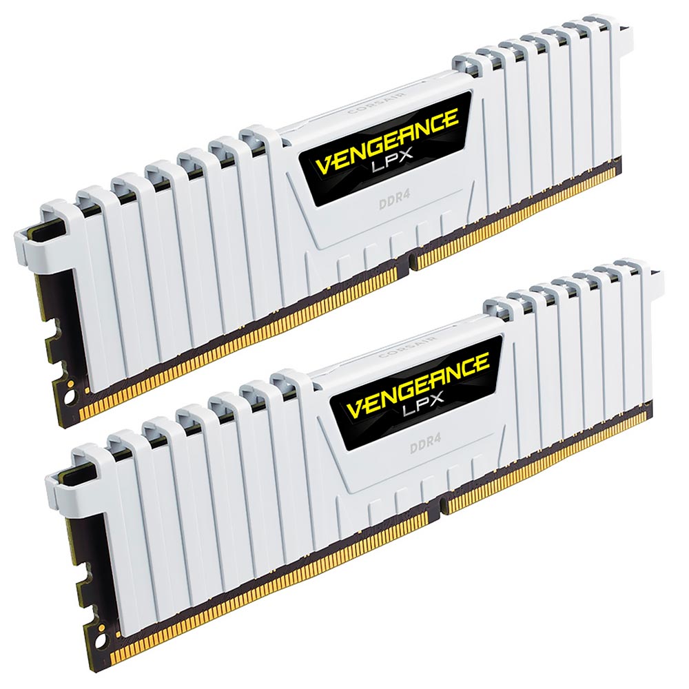 Memória RAM Corsair Vengeance LPX DDR4 16GB (2x8GB) 3200MHz - Branco (CMK16GX4M2E3200C16W)