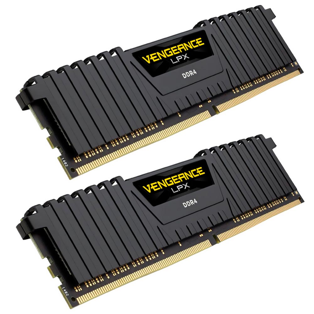 Memória RAM Corsair Vengeance LPX DDR4 16GB (2x8GB) 3200MHz - Preto (CMK16GX4M2B3200C16)
