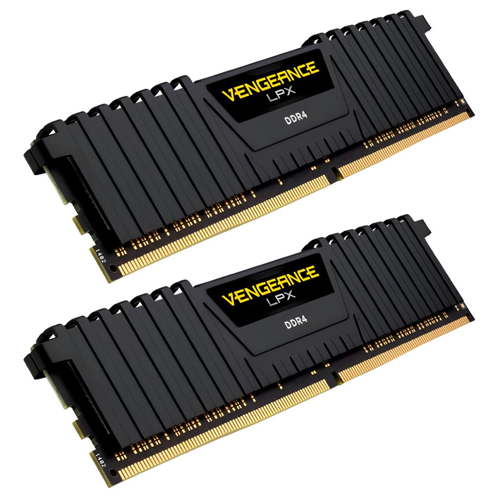 Memória RAM Corsair Vengeance LPX DDR4 16GB (2x8GB) 3200MHz - Preto (CMK16GX4M2E3200C16)