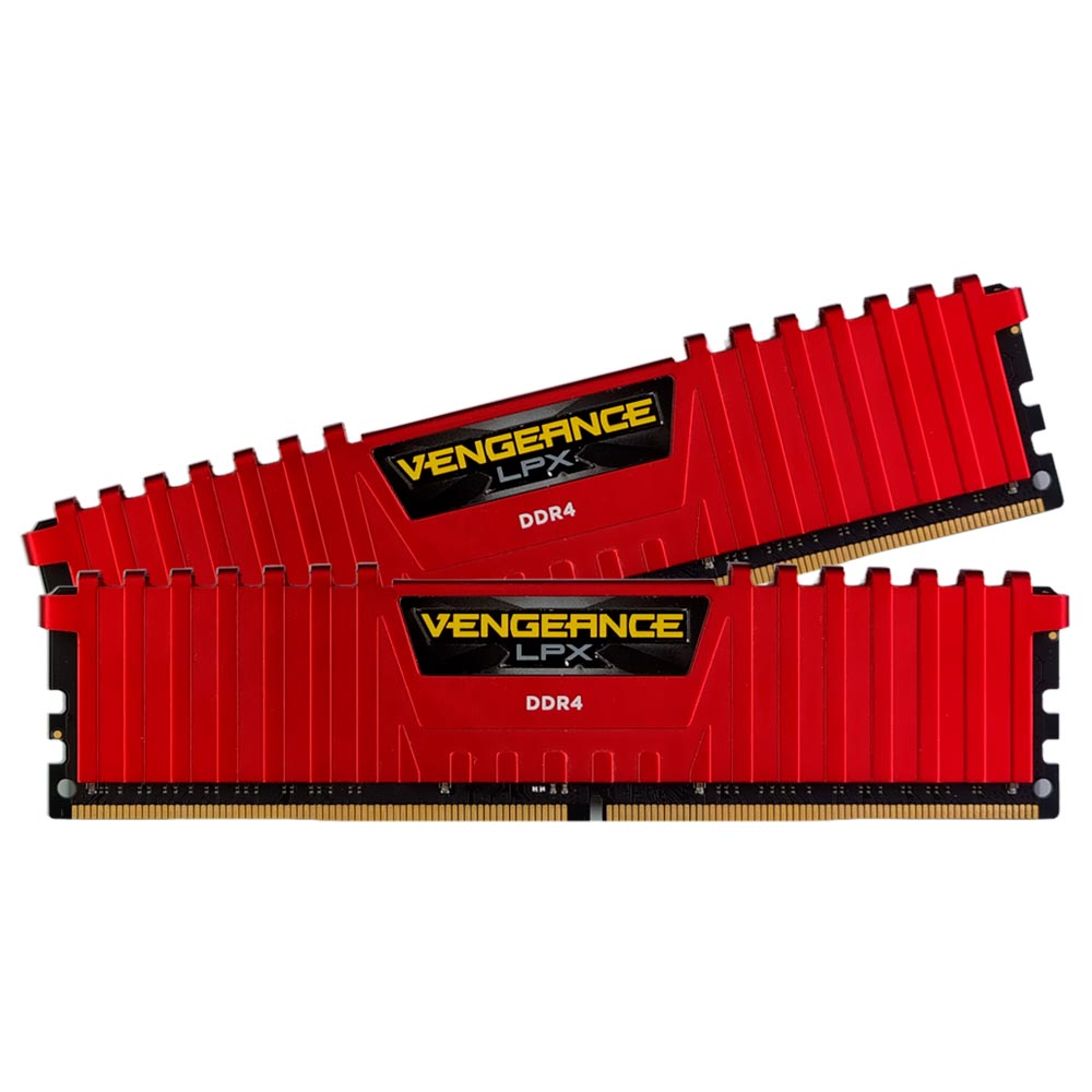 Memória RAM Corsair Vengeance LPX DDR4 16GB (2x8GB) 3200MHz - Vermelho (CMK16GX4M2B3200C16R)