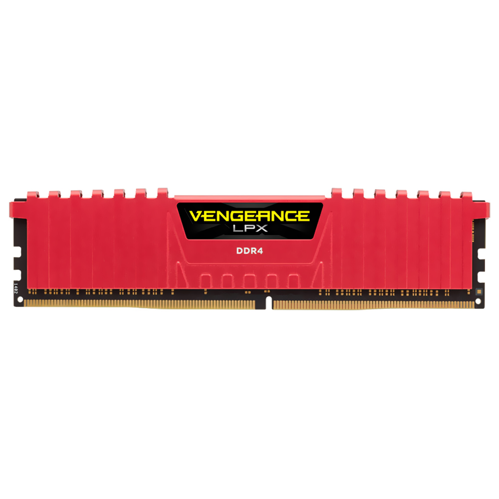 Memória RAM Corsair Vengeance LPX DDR4 8GB 2400MHz - Vermelho (CMK8GX4M1A2400C16R) 