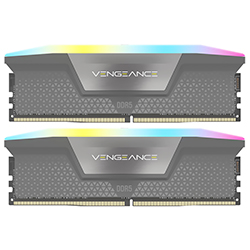 Memória RAM Corsair Vengeance RGB C40 DDR5 32GB (2x16GB) 5200MHz - Cinza (CMH32GX5M2B5200Z40K)