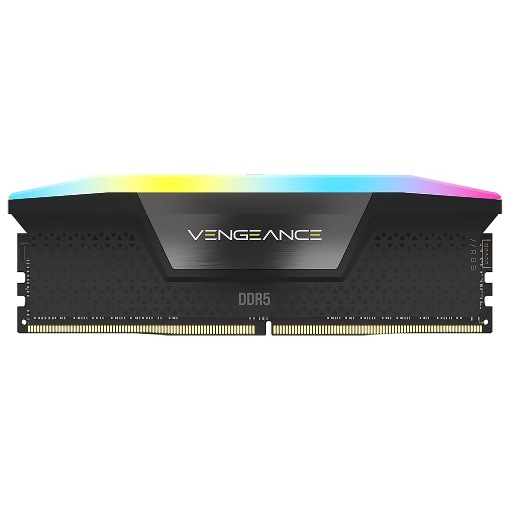 Memória RAM Corsair Vengeance RGB DDR5 16GB 5200MHz - Preto (CMH16GX5M1B5200C40)