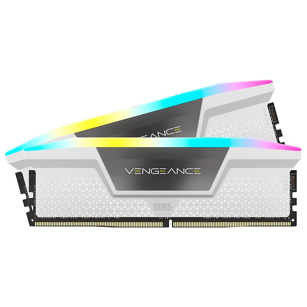 Memória RAM Corsair Vengeance RGB DDR5 32GB (2x16GB) 6000MHz - Branco (CMH32GX5M2B6000C40W)