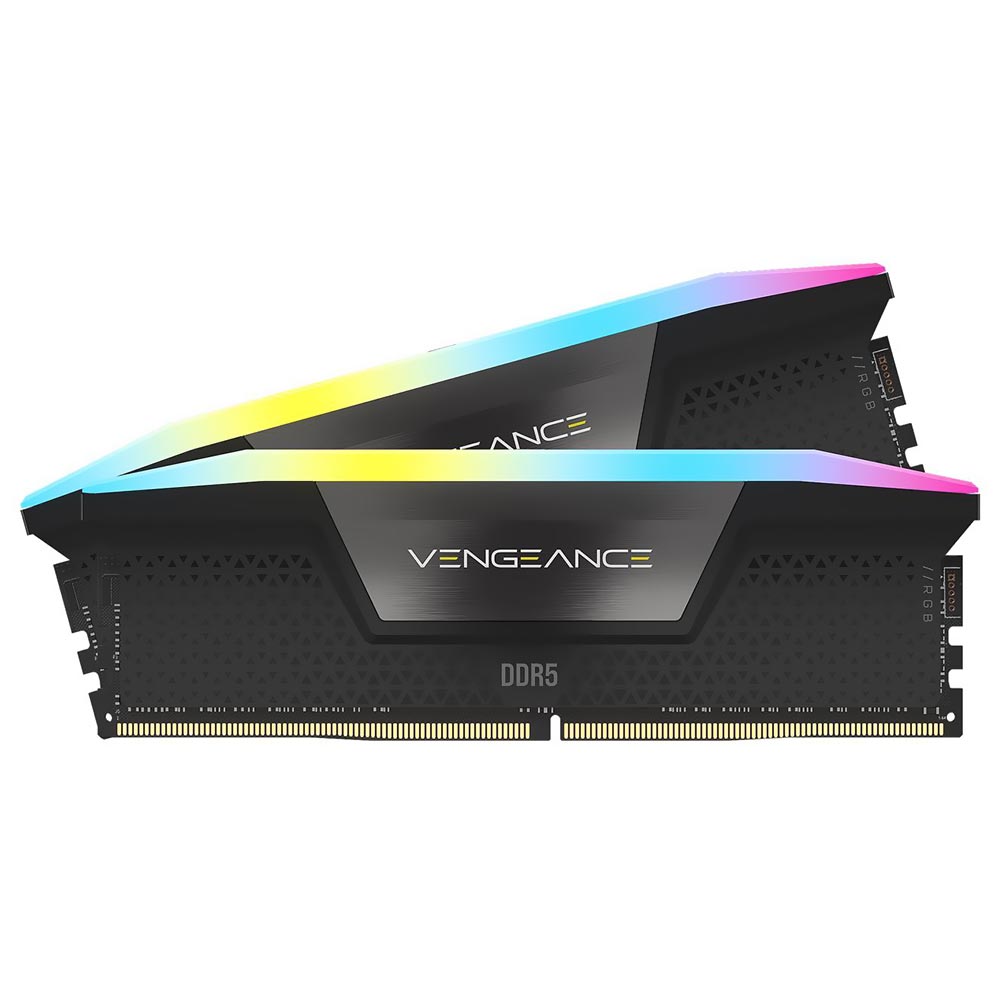 Memória RAM Corsair Vengeance RGB DDR5 32GB (2x16GB) 6000MHz - Cinza (CMH32GX5M2E6000C36)