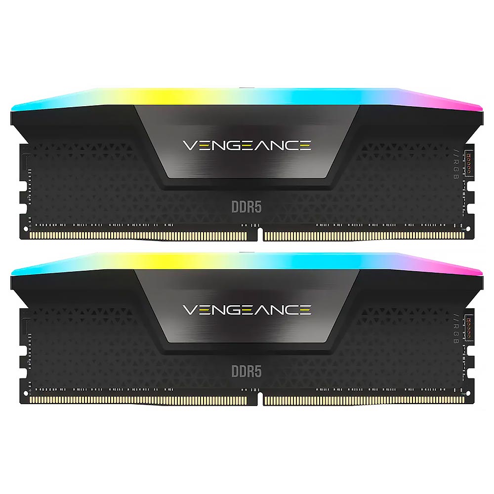 Memória RAM Corsair Vengeance RGB DDR5 32GB (2x16GB) 6000MHz - Preto (CMH32GX5M2B6000C40)