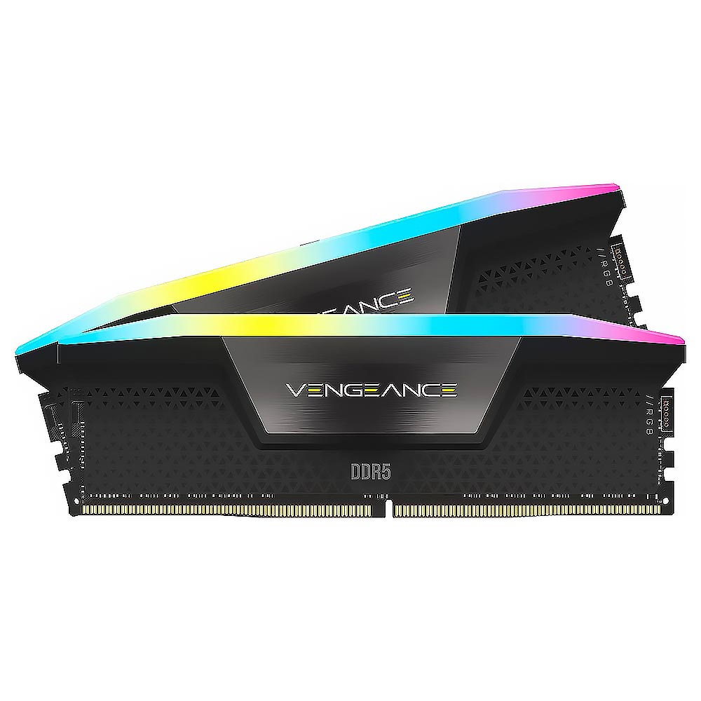 Memória RAM Corsair Vengeance RGB DDR5 32GB (2x16GB) 6000MHz - Preto (CMH32GX5M2B6000C40)
