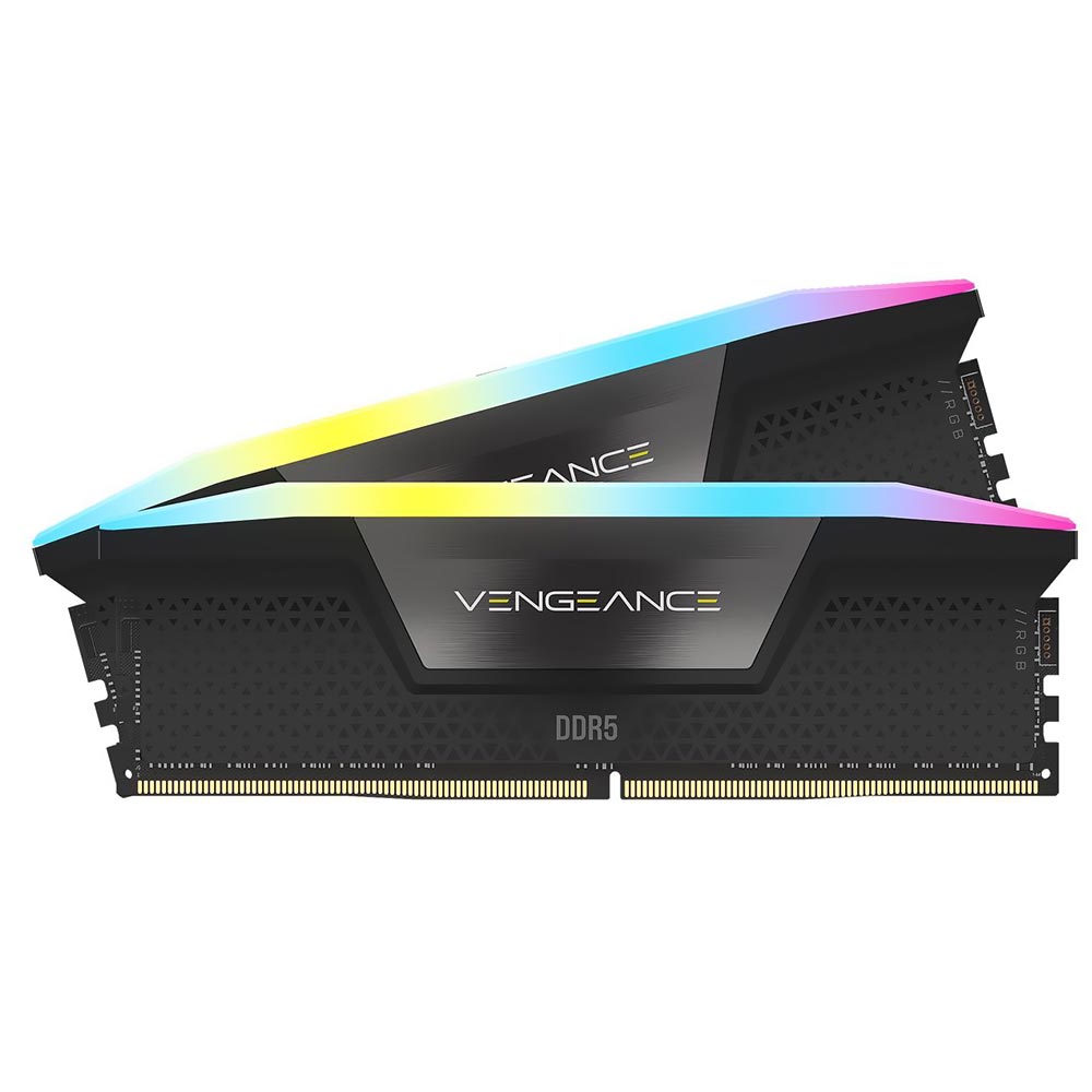 Memória RAM Corsair Vengeance RGB DDR5 32GB (2x16GB) 6200MHz - Preto (CMH32GX5M2E6200C36)