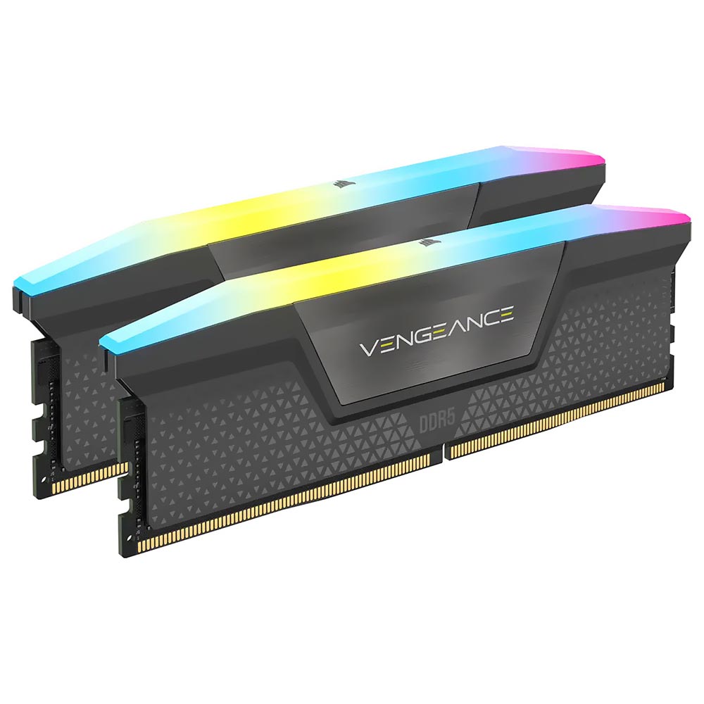 Memória RAM Corsair Vengeance RGB DDR5 64GB (2x32GB) 5200MHz - Preto (CMH64GX5M2B5200Z40K)