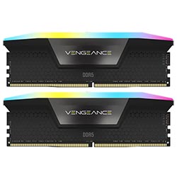 Memória RAM Corsair Vengeance RGB DDR5 64GB (2x32GB) 6000MHz - Preto (CMH64GX5M2B6000C40)