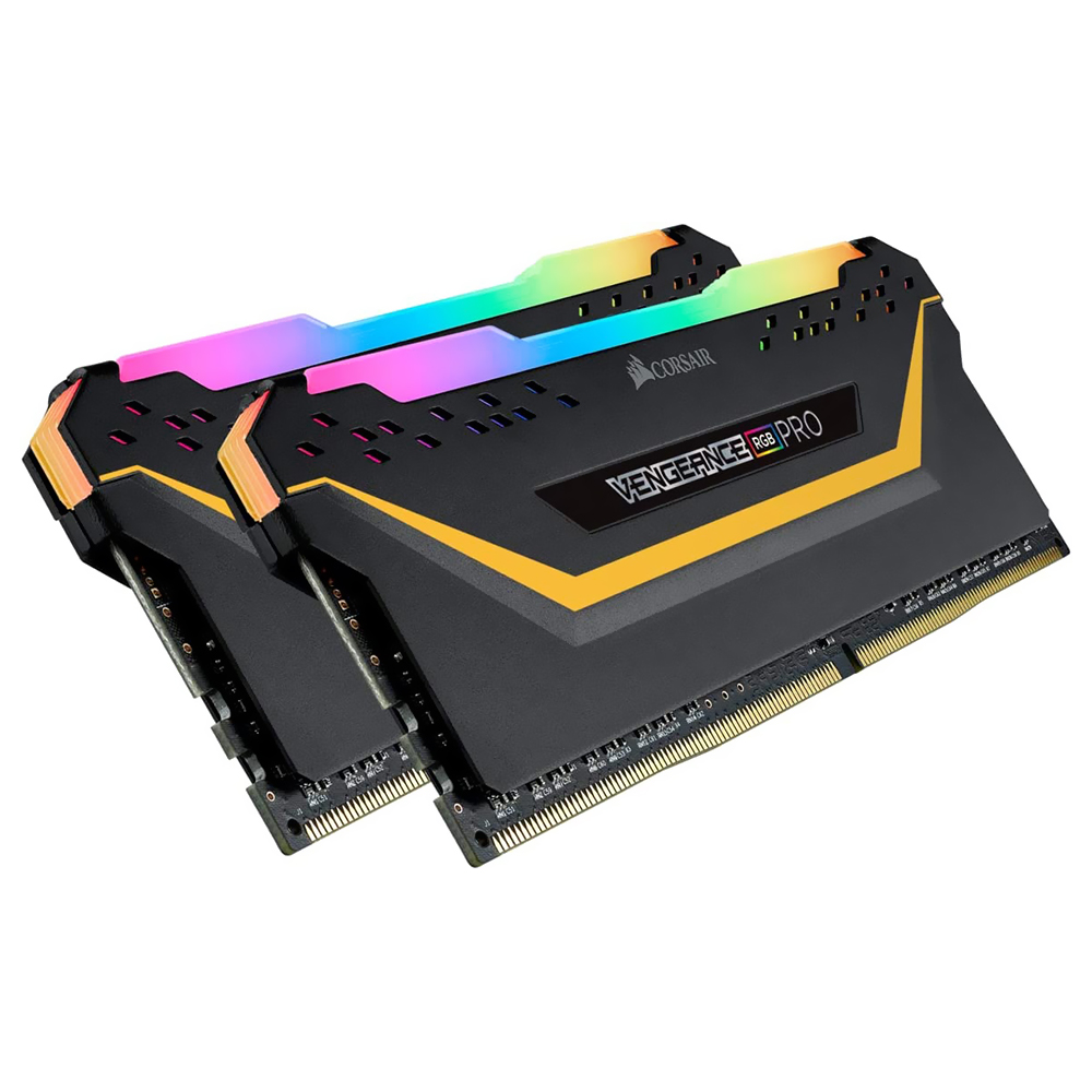 Memória RAM Corsair Vengeance RGB Pro DDR4 16GB (2x8GB) 3200MHz - Preto (CMW16GX4M2C3200C16-TUF)