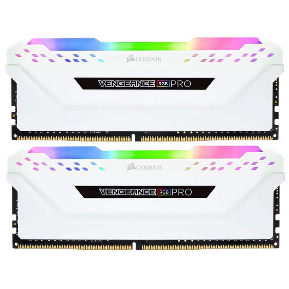 Memória RAM Corsair Vengeance RGB Pro DDR4 16GB (2x8GB) 3600MHz - Branco (CMW16GX4M2C3600C18W)