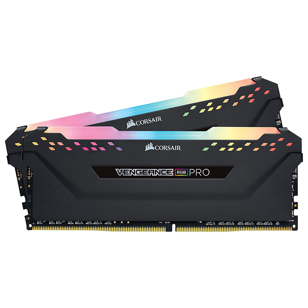 Memória RAM Corsair Vengeance RGB Pro DDR4 16GB (2x8GB) 3600MHz - Preto (CMW16GX4M2C3600C18)
