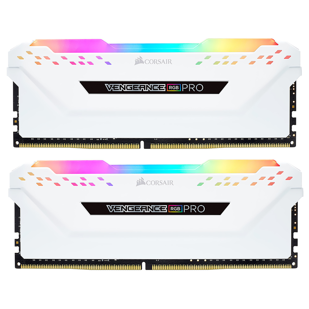 Memória RAM Corsair Vengeance RGB Pro DDR4 32GB (2x16GB) 3200MHz - Branco (CMW32GX4M2E3200C16W)
