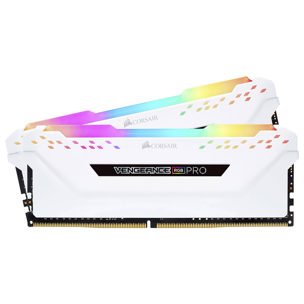 Memória RAM Corsair Vengeance RGB Pro DDR4 32GB (2x16GB) 3200MHz - Branco (CMW32GX4M2E3200C16W)