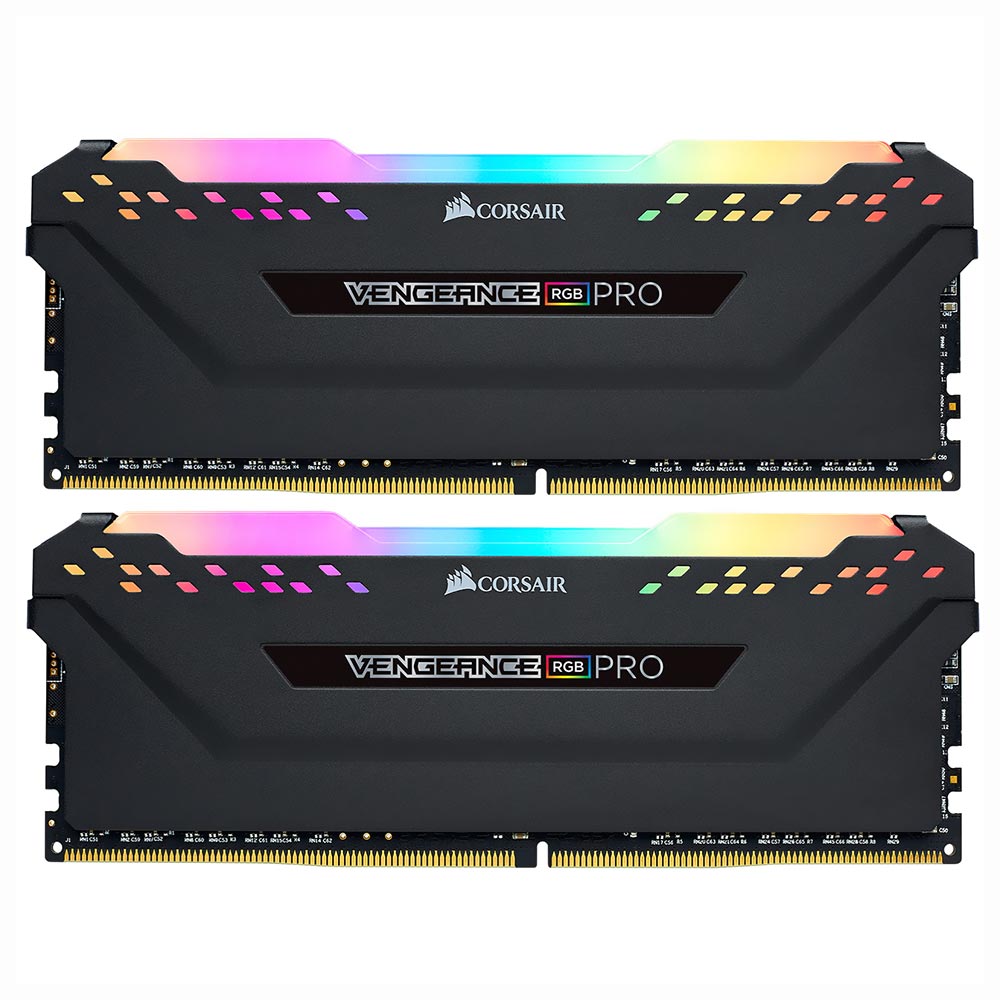 Memória RAM Corsair Vengeance RGB Pro DDR4 32GB (2x16GB) 3200MHz - Preto (CMW32GX4M2E3200C16)