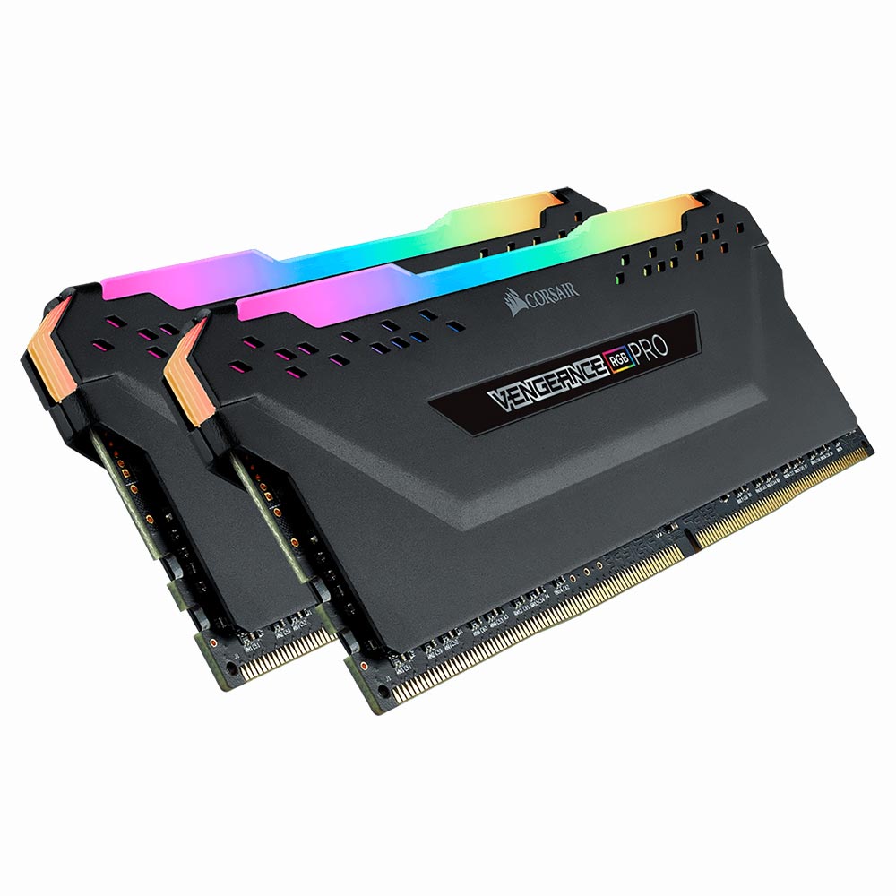 Memória RAM Corsair Vengeance RGB Pro DDR4 32GB (2x16GB) 3200MHz - Preto (CMW32GX4M2E3200C16)