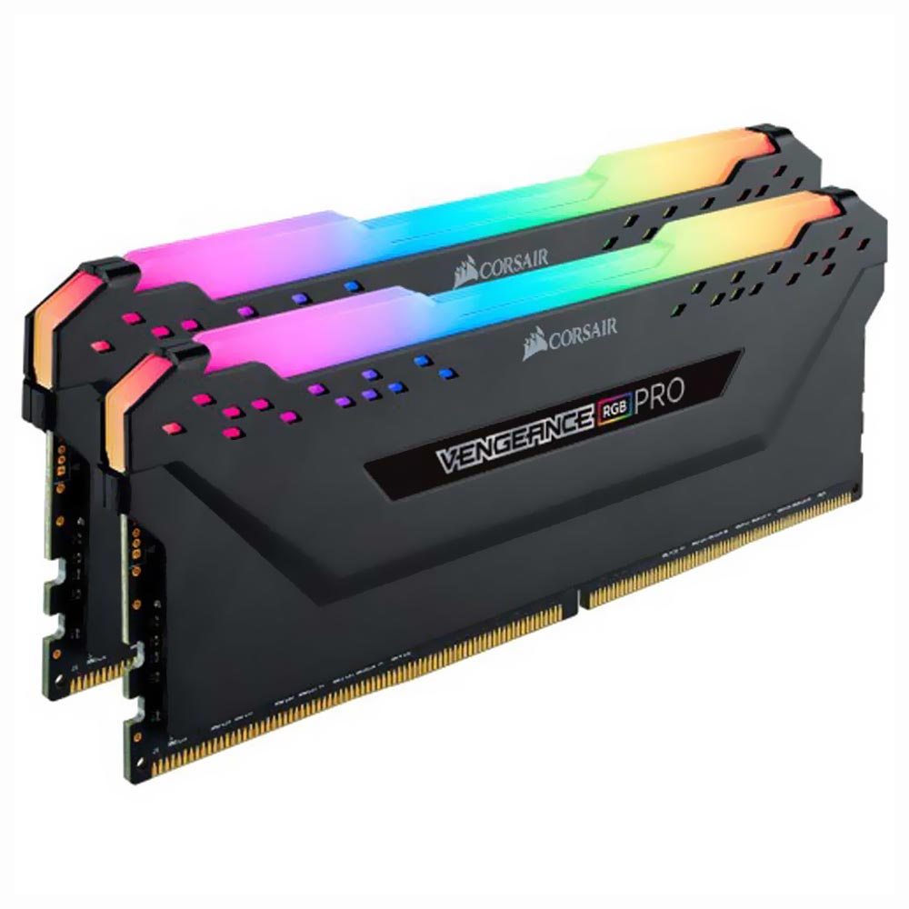 Memória RAM Corsair Vengeance RGB Pro DDR4 32GB (2x16GB) 3200MHz - Preto (CMW32GX4M2E3200C16)