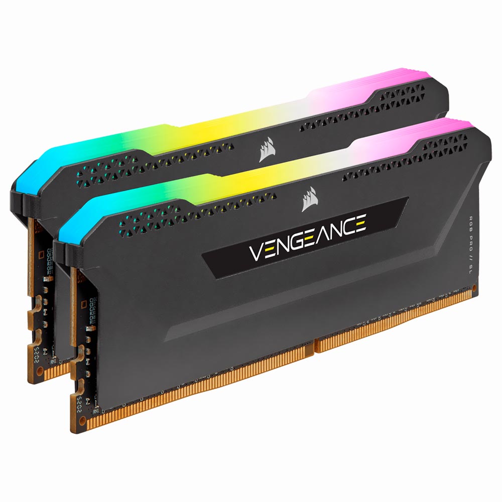 Memória RAM Corsair Vengeance RGB Pro SL DDR4 16GB (2x8GB) 3200MHz - Preto (CMH16GX4M2Z3200C16)
