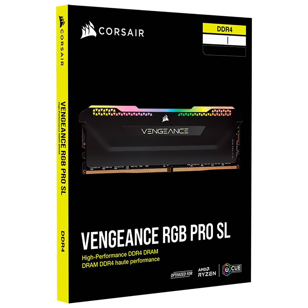 Memória RAM Corsair Vengeance RGB Pro SL DDR4 16GB (2x8GB) 3200MHz - Preto (CMH16GX4M2Z3200C16)