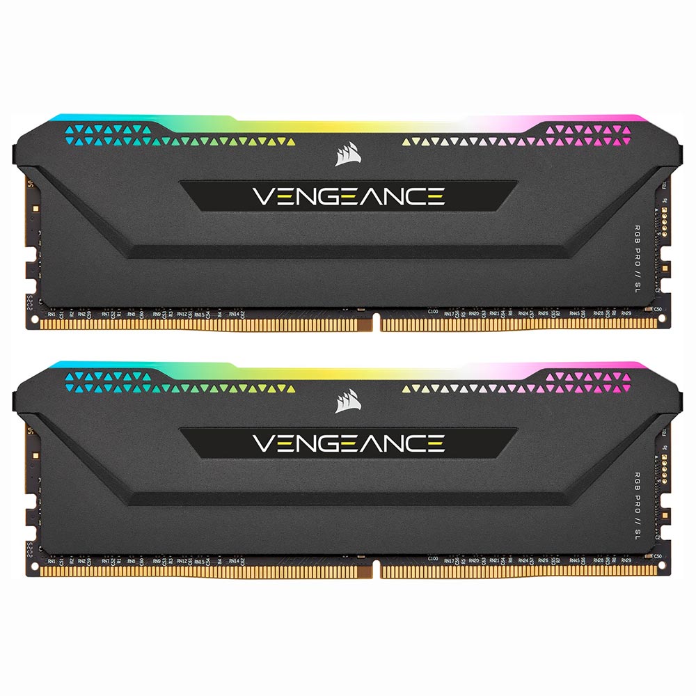 Memória RAM Corsair Vengeance RGB Pro SL DDR4 16GB (2x8GB) 3600MHz - Preto (CMH16GX4M2Z3600C16)