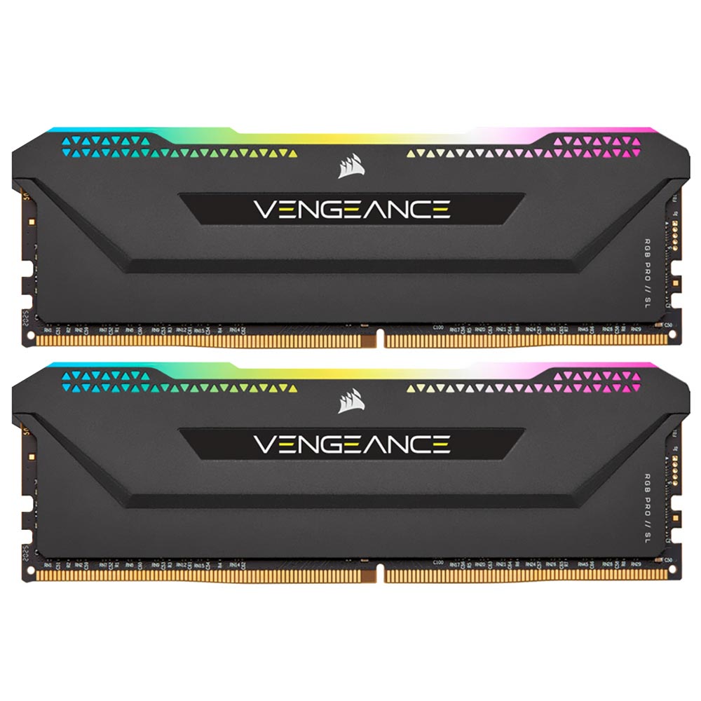 Memória RAM Corsair Vengeance RGB Pro SL DDR4 32GB (2x16GB) 3200MHz - Preto (CMH32GX4M2E3200C16)