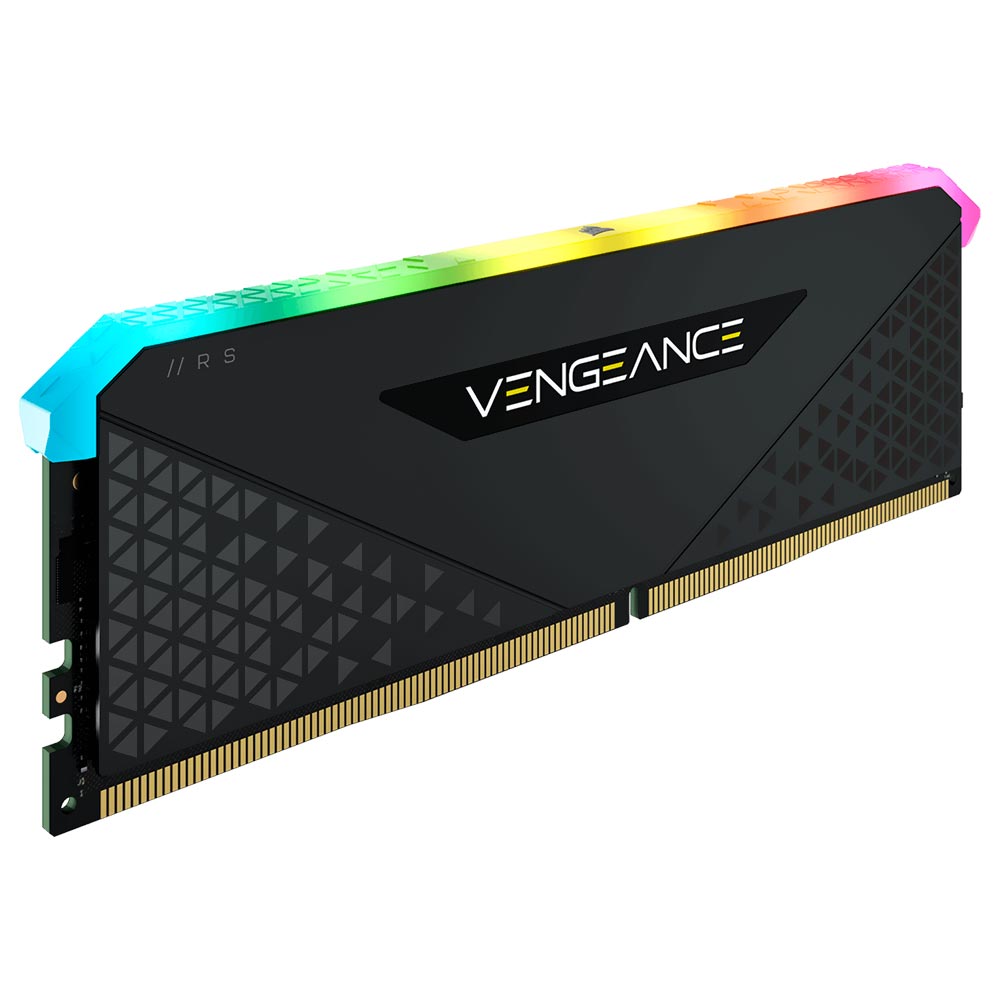 Memória RAM Corsair Vengeance RGB RS DDR4 16GB 3200MHz - Preto (CMG16GX4M1E3200C16)