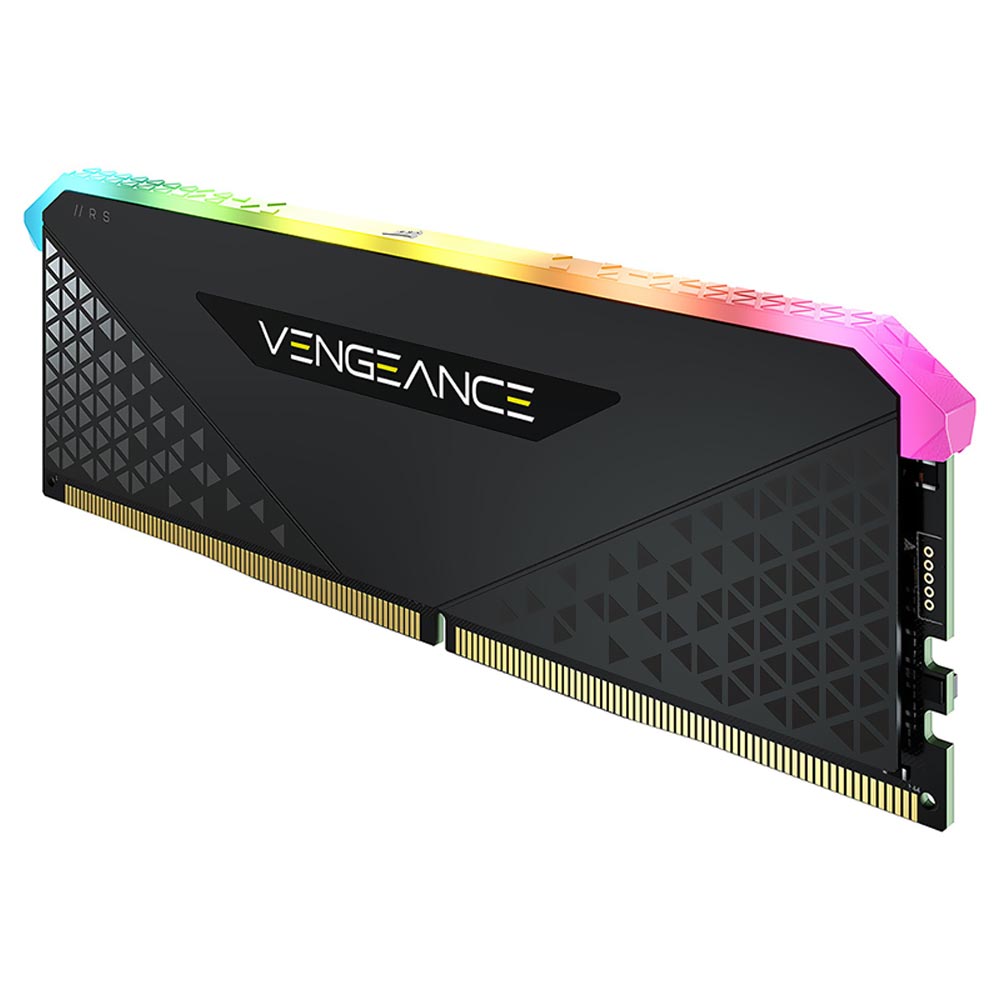 Memória RAM Corsair Vengeance RGB RS DDR4 16GB 3200MHz - Preto (CMG16GX4M1E3200C16)