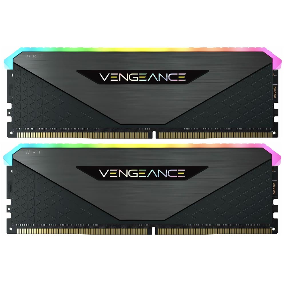 Memória RAM Corsair Vengeance RGB RT DDR4 16GB (2x8GB) 3200MHz - Cinza (CMN16GX4M2Z3200C16)