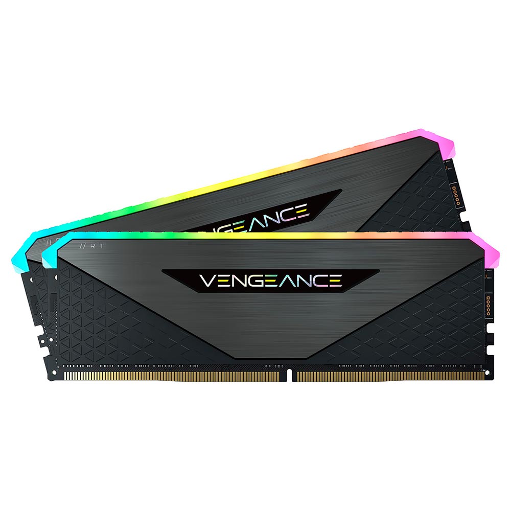 Memória RAM Corsair Vengeance RGB RT DDR4 16GB (2x8GB) 3200MHz - Cinza (CMN16GX4M2Z3200C16)