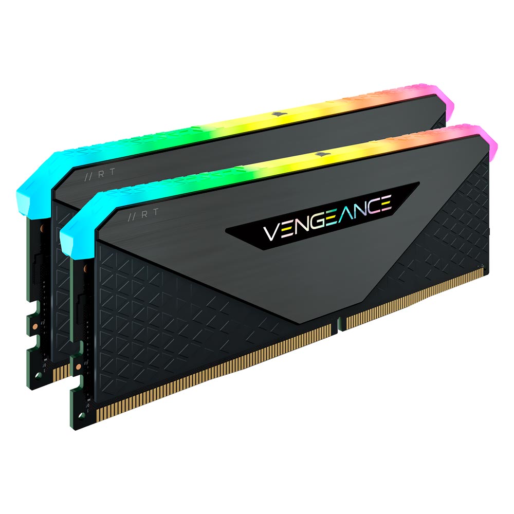 Memória RAM Corsair Vengeance RGB RT DDR4 16GB (2x8GB) 3200MHz - Cinza (CMN16GX4M2Z3200C16)