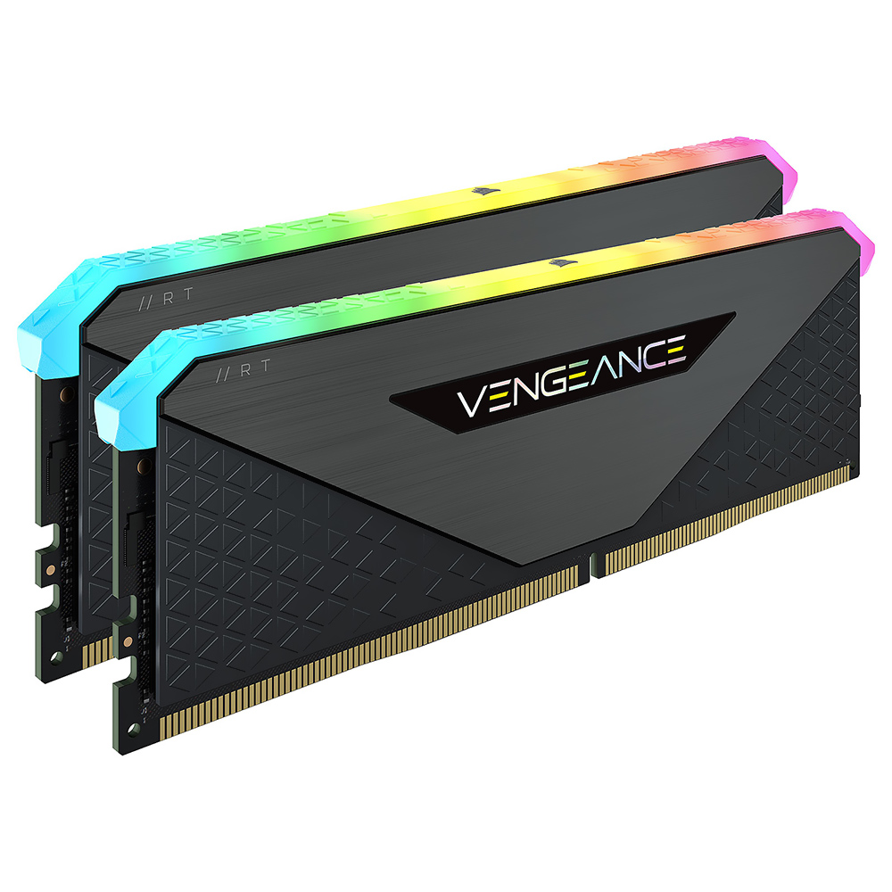 Memória RAM Corsair Vengeance RGB RT DDR4 32GB (2x16GB) 3200MHz - Preto (CMN32GX4M2Z3200C16)  