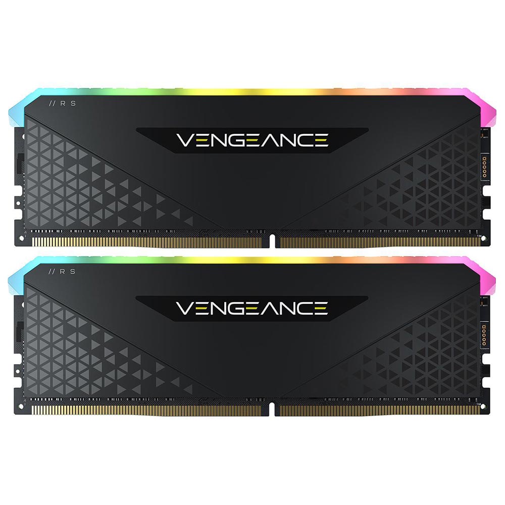 Memória RAM Corsair Vengeance RS DDR4 32GB (2X16GB) 3600MHz RGB - Preto (CMG32GX4M2D3600C18)