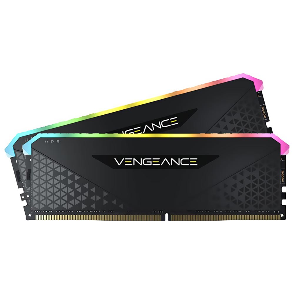 Memória RAM Corsair Vengeance RS DDR4 32GB (2X16GB) 3600MHz RGB - Preto (CMG32GX4M2D3600C18)