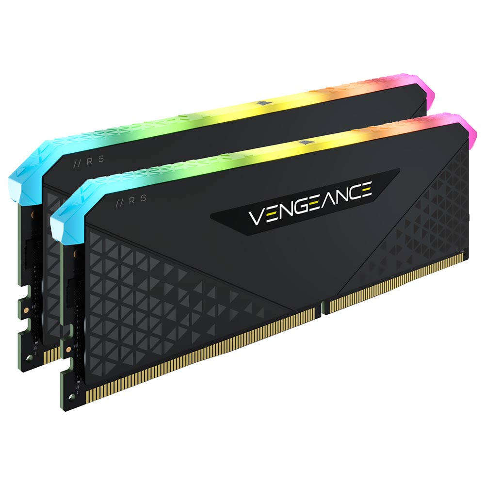 Memória RAM Corsair Vengeance RS DDR4 32GB (2X16GB) 3600MHz RGB - Preto (CMG32GX4M2D3600C18)