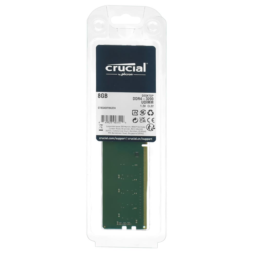 Memória RAM Crucial DDR4 8GB 3200MHz - CT8G4DFRA32A