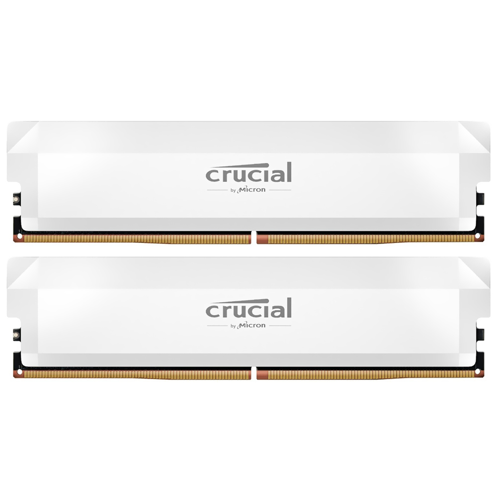 Memória RAM Crucial Pro Series DDR5 32GB 6400MHz - Branco (CP2K16G64C38U5W)