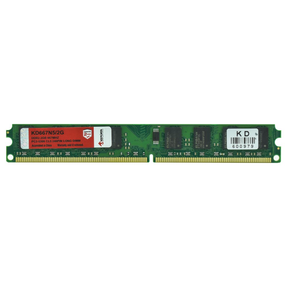 Memória RAM Keepdata DDR2 2GB 667MHz - KD667N5/2G