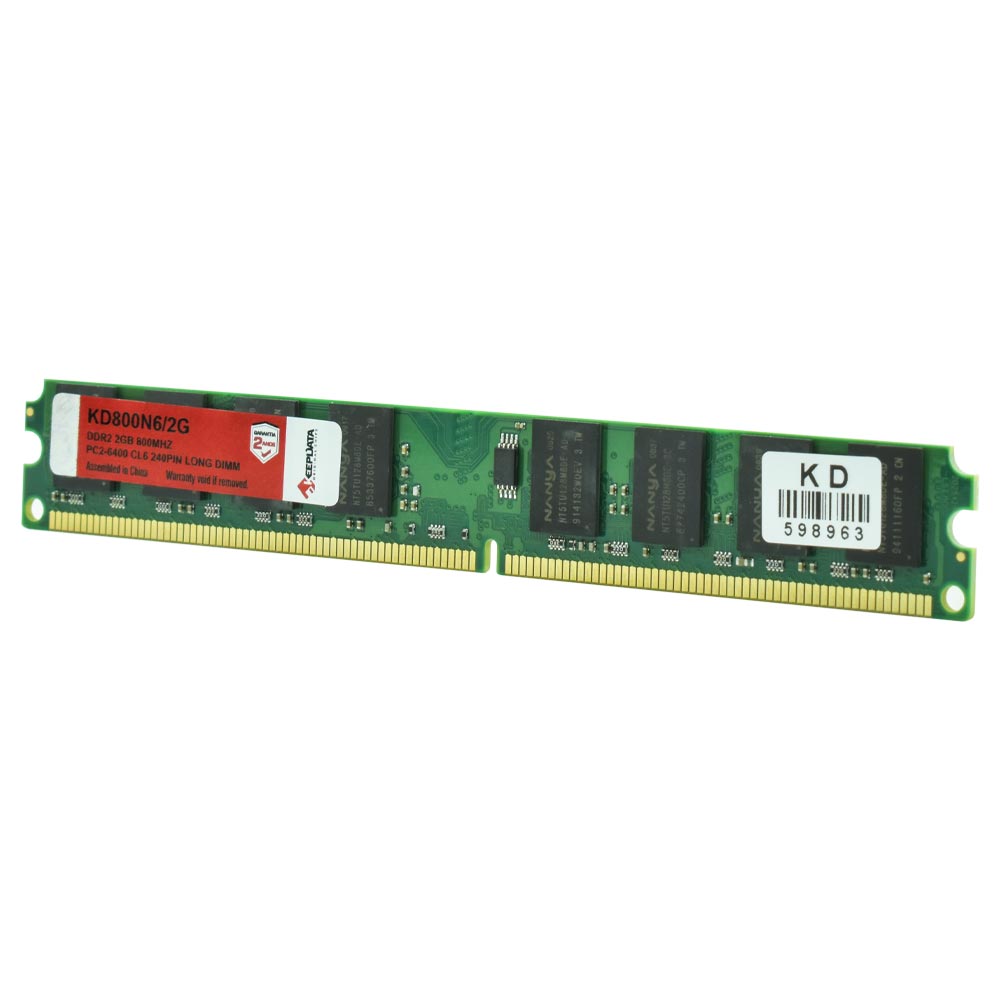 Memória RAM Keepdata DDR2 2GB 800MHz - KD800N6/2G