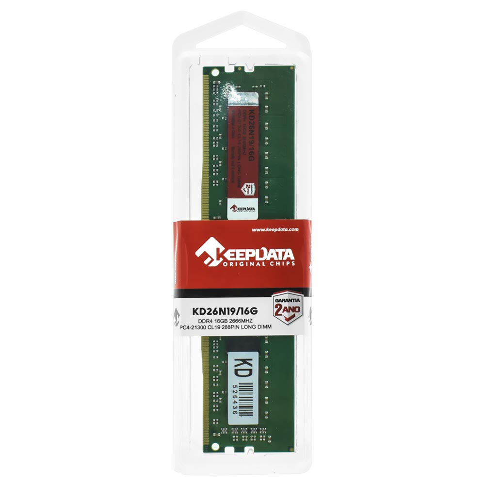 Memória RAM Keepdata DDR4 16GB 2666MHz - KD26N19/16G