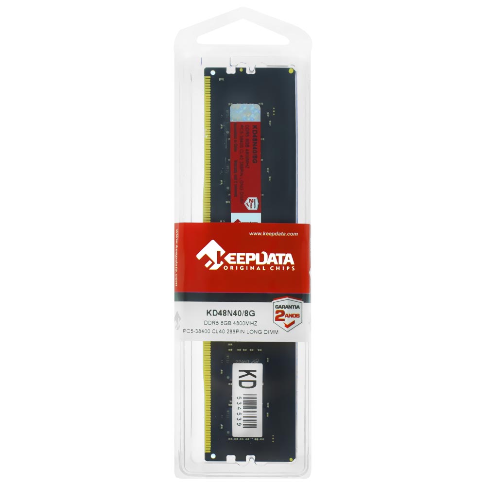 Memória RAM Keepdata DDR5 8GB 4800MHz - KD48N40/8G