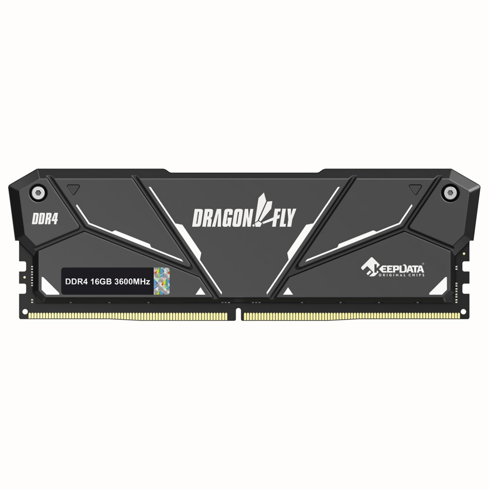 Memória RAM Keepdata Dragonfly DDR4 16GB 3600MHz - Preto (KDH36C18B/16G)