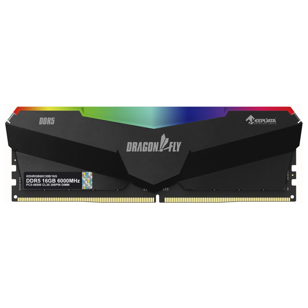 Memória RAM Keepdata Dragonfly DDR5 16GB 6000MHz RGB - Preto (KDHRGB60C38B/16G)