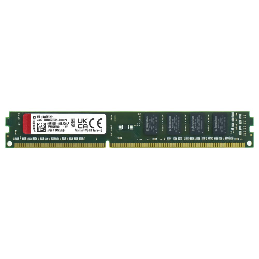 Memória RAM Kingston DDR3 4GB 1600MHz - KVR16N11S8/4WP