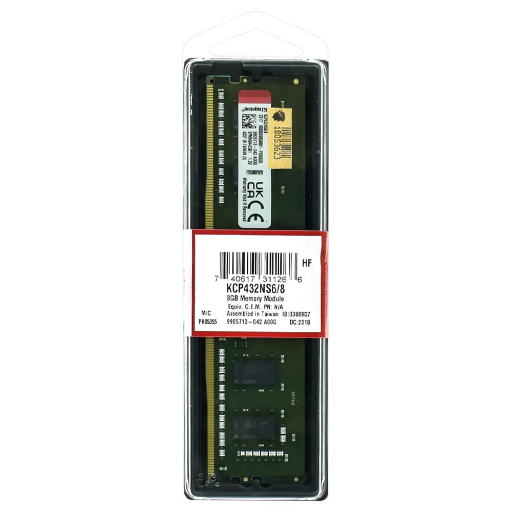 Memória RAM Kingston DDR4 8GB 3200MHz - KCP432NS6/8