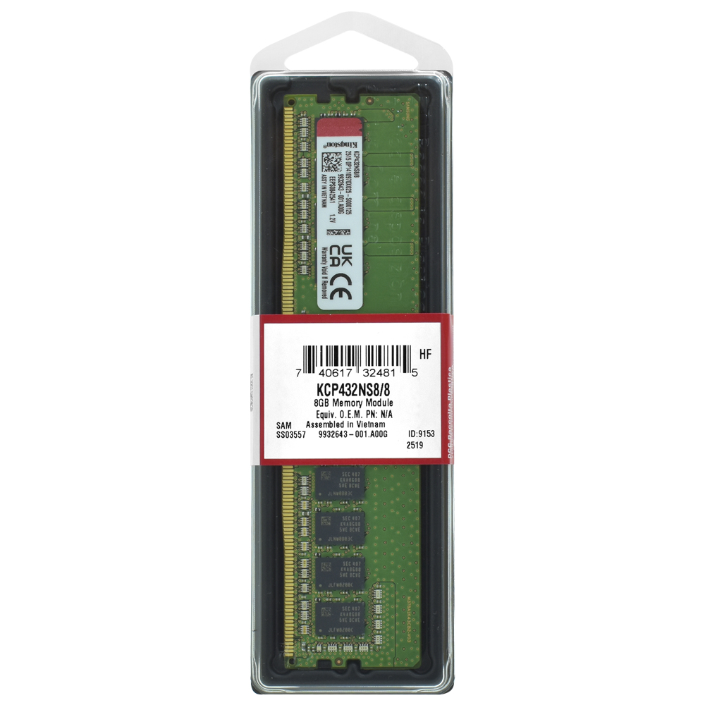 Memória RAM Kingston DDR4 8GB 3200MHz - KCP432NS8/8