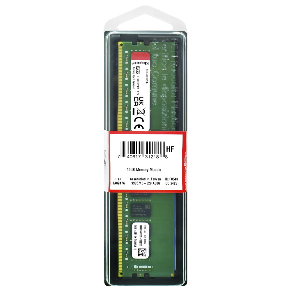 Memória RAM Kingston ECC DDR4 16GB 3200MHz - KTD-PE432E/16G