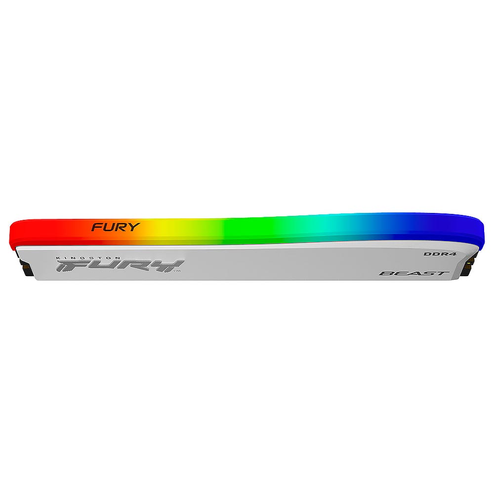 Memória RAM Kingston Fury Beast DDR4 8GB 3200MHz RGB - Branco (KF432C16BWA/8)