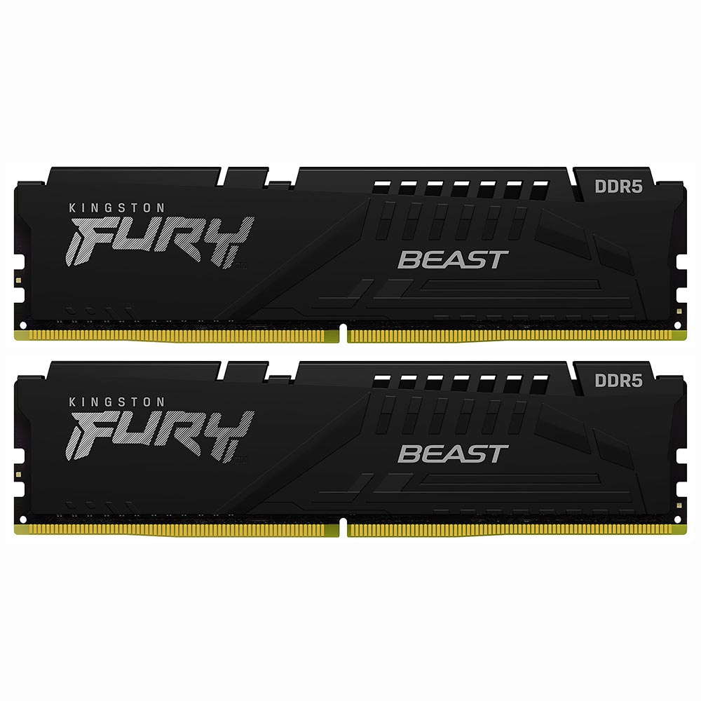 Memória RAM Kingston Fury Beast DDR5 16GB (2x8GB) 5600MHz - Preto (KF556C40BBK2-16)